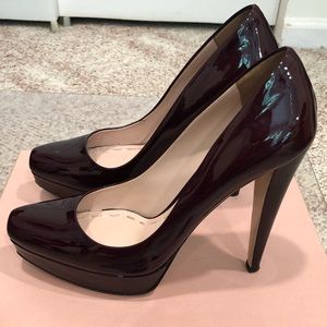 Miu Miu leather platform pumps